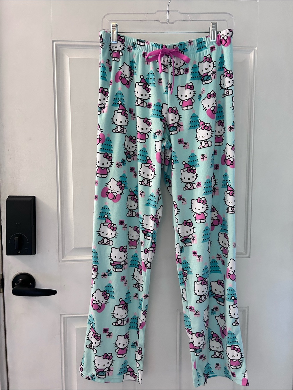 Hello Kitty Aqua and Pink Pajama Bottoms for Kids